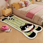 tapis dessin animé animaux mignons imitation cachemire polyestère antidérapant résistant décoloration intérieurextérieur