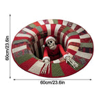 tapis rouge noël décoration père noël squelette motifs festifs maison chambre