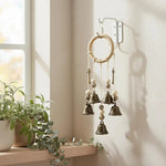 mobile sonore boho cloches marron blanc annuaire central decoration murale chambre salon
