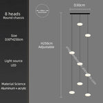 suspension lumineuse moderne blanc noir led salon chambre étude 2000lm 82000lm 90v 260v