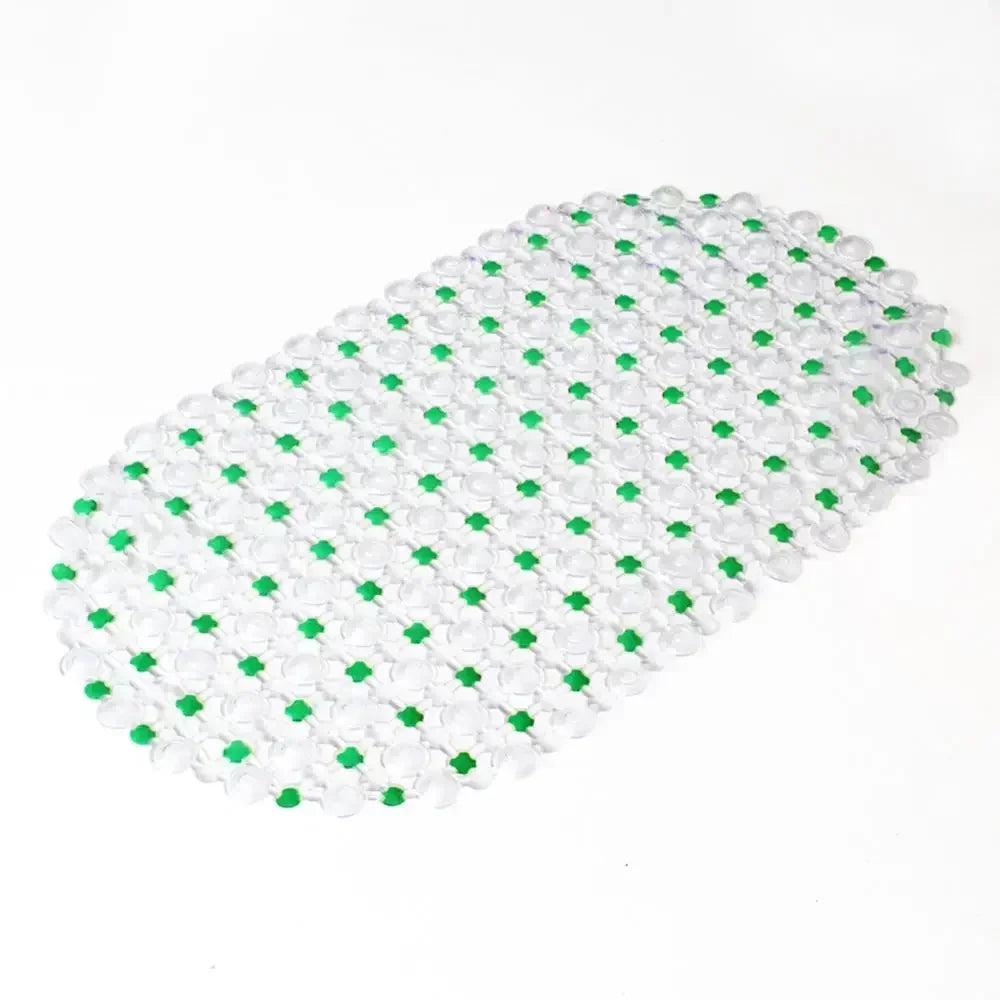 tapis bain antidérapant pvc anti glisse ventouse alvéolaire moderne bleu vert