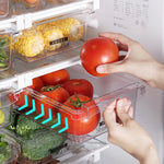 boîtes rangement réfrigérateur transparentes clips extensibles modernes pratique