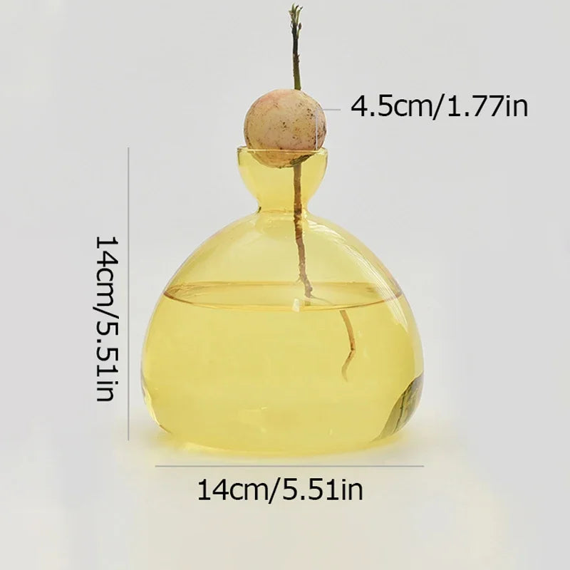 vase moderne transparent rose bleu vert jaune marbré petite grande