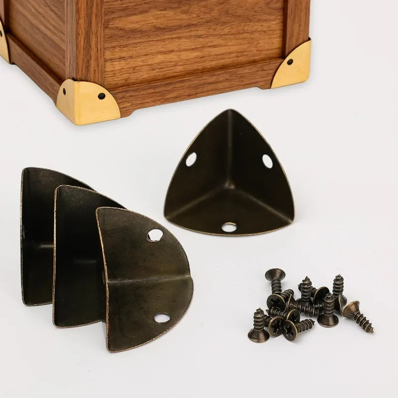 protège coin table fer noir doré bronze plat moderne vis fixation