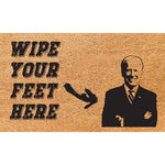 tapis d'entrée marron homme costume wipe your feet ici antidérapant résistant antibactéries moderne