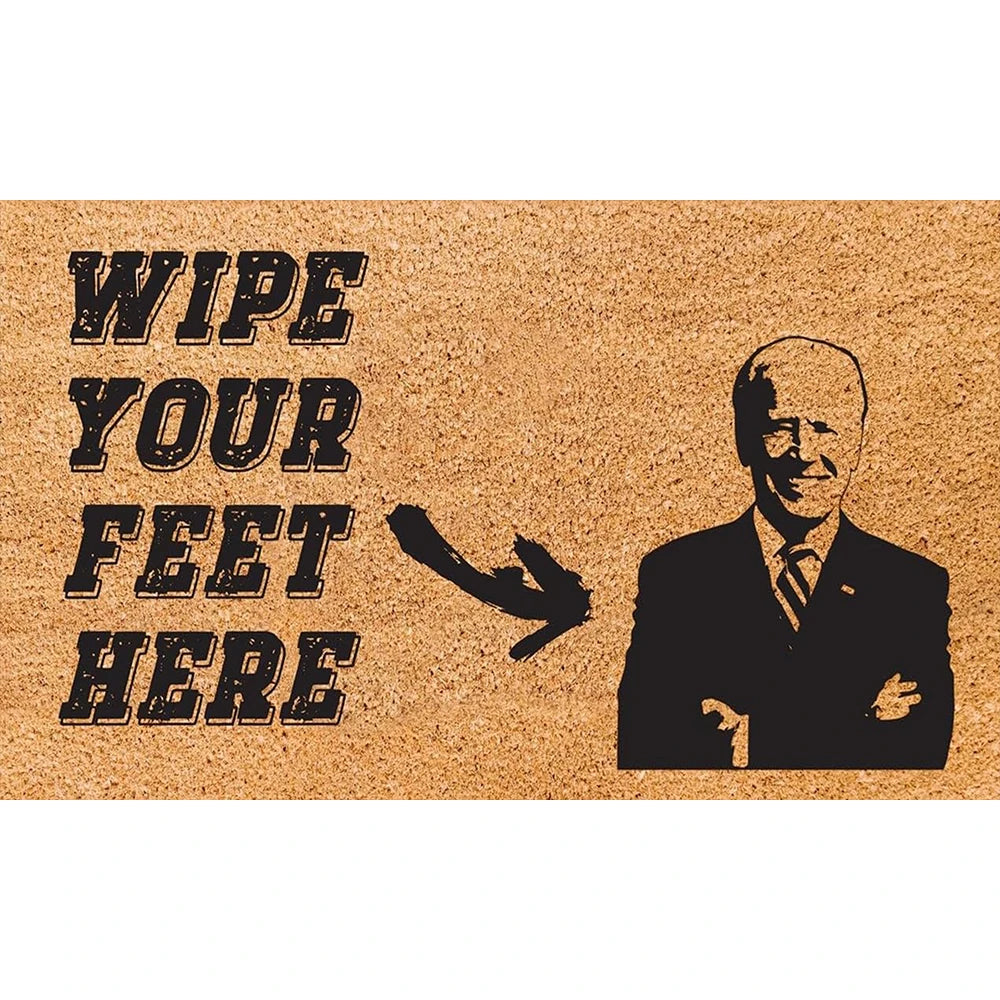 tapis d'entrée marron homme costume wipe your feet ici antidérapant résistant antibactéries moderne