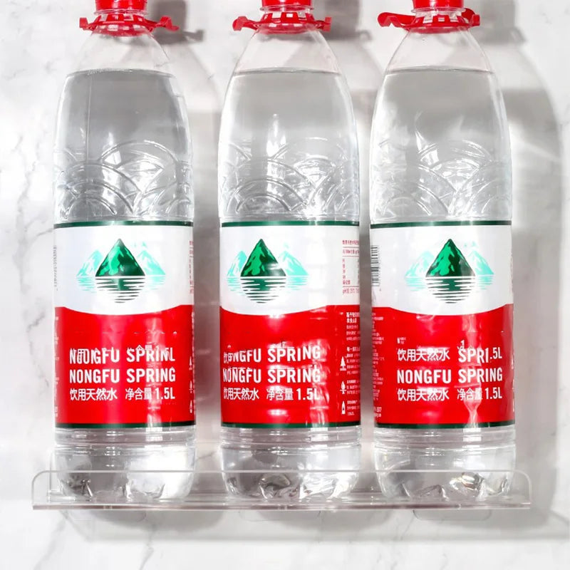 étagère murale transparente moderne support cosmétiques respectueux environnement clips adhésifs single niveau cuisine