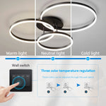 plafonnier led moderne blanc circulaire télécommande minimaliste contemporain interrupteur muralflux lumineux variable