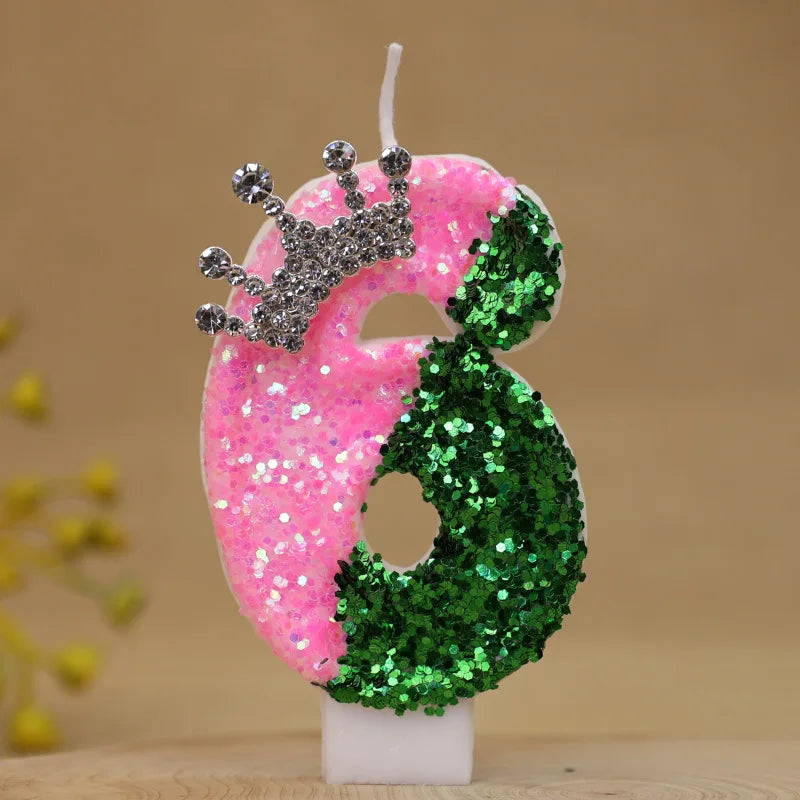 bougies numérotées pailletées rose vert blanc opaques festives tringle boîte rangement