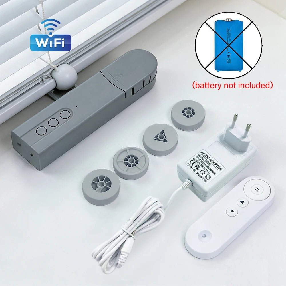 rideaux motorisés intelligent wifi blanc moderne télécommande boutons(opcode: long tail title generation)