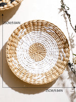 décoration murale bohème panier tressé beige noir blanche artisanale pastoral ethnique