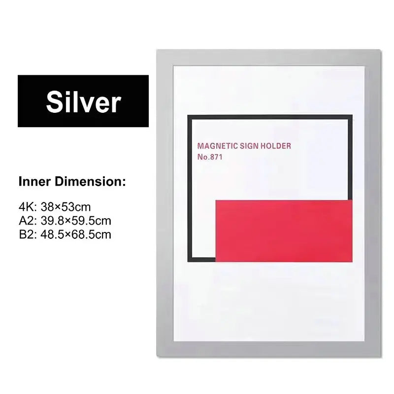 cadre magnétique adhésif moderne noir doré 50x70cm 40x60cm 53x38cm