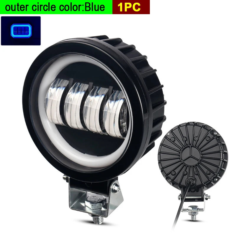 projecteurs led travail 40w ip67 jaune blanc noir modernes robustes