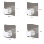 porte balai mural adhésif blanc noir moderne support outils cuisine salle bains