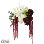 décoration événement bouquet fleurs artificielles rouge blanches vertes extérieur intérieur classique