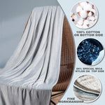 couverture rafraichissante double couche rayures horizontales toucher frais absorption thermique été portable moderne adultes