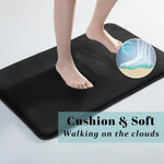 tapis sol antidérapant polyester gris foncé velours moderne cuisine salon 80cm 50cm