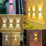 lampes murales solaires decoratives modernes texturées couleur blanc rouge bleu verte fixations murales panneau