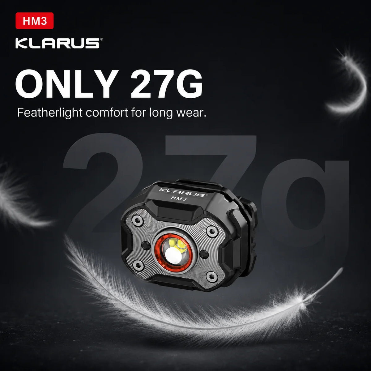 lampe frontale rechargeable led modes clip ajustable étanche ipx5 noire rouge moderne robuste