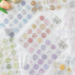 sticker scrapbooking kawaii floral vintage rose pâle vert pastel oiseaux motifs floraux adhésif artisanal