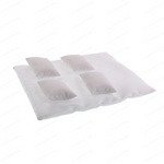 lit miniature moderne maison poupée bois blanc tête lit matelas couette oreillers lampe tableau