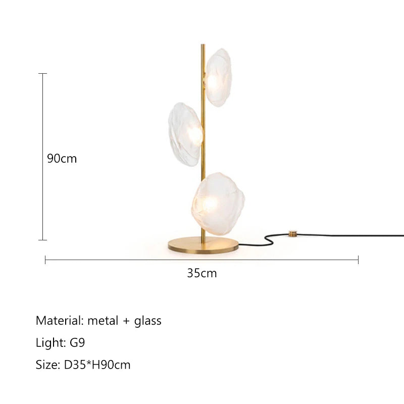 lampe sol moderne verre translucide noir blanc beige intérieur chambre salonhôtel
