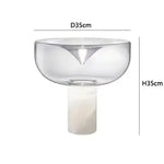 lampe table moderne minimaliste transparente chromée base solide câble électrique warm light