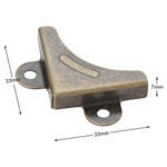 protections angle bois bronze vieilli effet vieil age vintage rustique fixations vis incluses