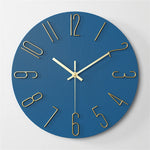horloge murale moderne bois beige aiguille quartz circulaire opaque étude salon chambre