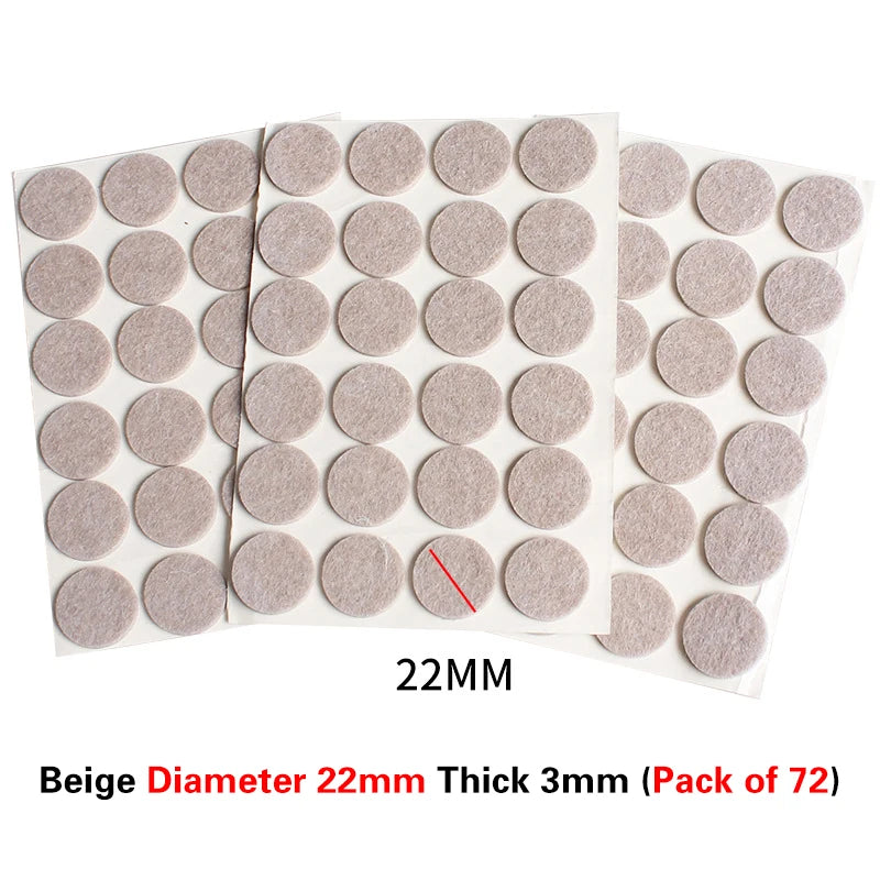 protecteurs pieds tables feutre nylon adhésifs gris clair foncé réduisent bruit antidérapants utilitaires pratiques