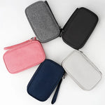 sac main portable toile gris noir rose bleu marine moderne USB câble chargeur carte