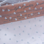 tissu polyester dentelle coeurs blanc noir rose beige rouge translucide mariage
