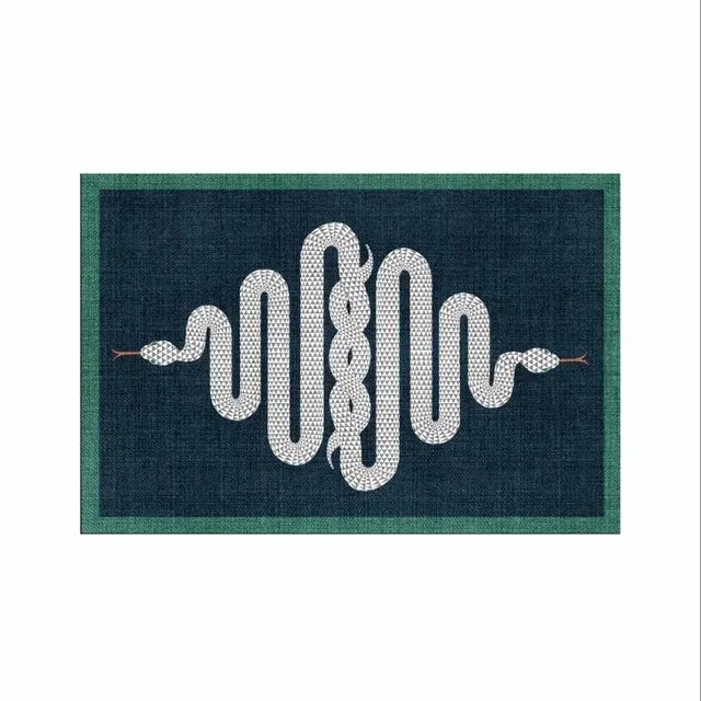 tapis salon motif tigre léopard ethnique rouge beige noir décoratif intérieur maison