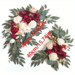 décoration mariage boho panneau bienvenue fleurs artificielles eucalyptus bois texturéextérieur