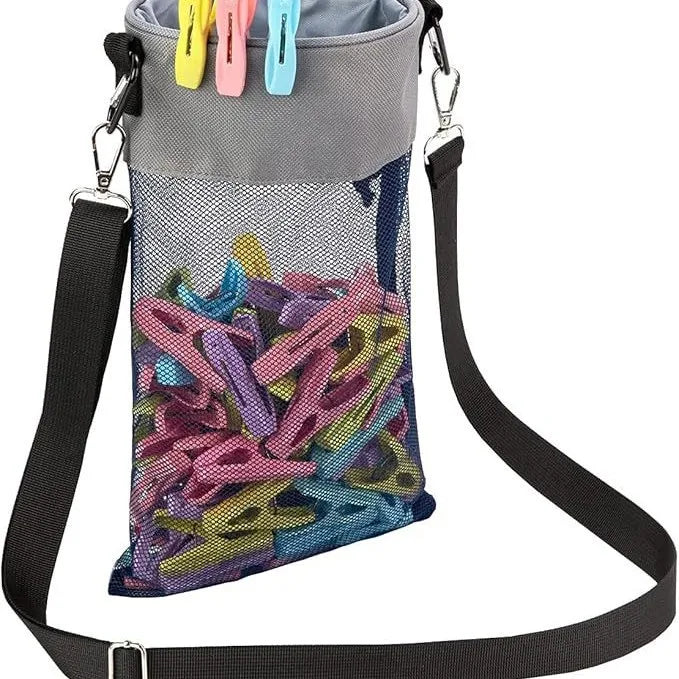 sac pinces réutilisable oxford cloth gris violet vert maille doublure adjustable pratique portableextérieur