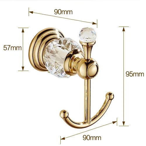 accessoires salle bain or strass classique porte serviettes porte papier toilette