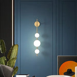 applique murale or sphères translucides éclairage chambre salon entrée moderne LED 65cm 85cm lumière
