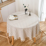 nappe table lin polyester imprimé pivoine tassels rustique vintage extérieur hiver noël mariage