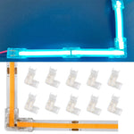 connecteurs led transparents clips 5mm 8mm 10mm bande lumineuse co2pin sans soudure 12v 20v