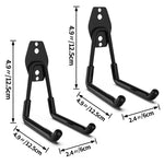 crochet mural acier noir support rangement outils garage vélo escabeau fixation vis