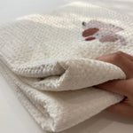 draps lit double blanc motif cœurs ensemble housse drap couverture fixation pastorale confortable 180x200cm