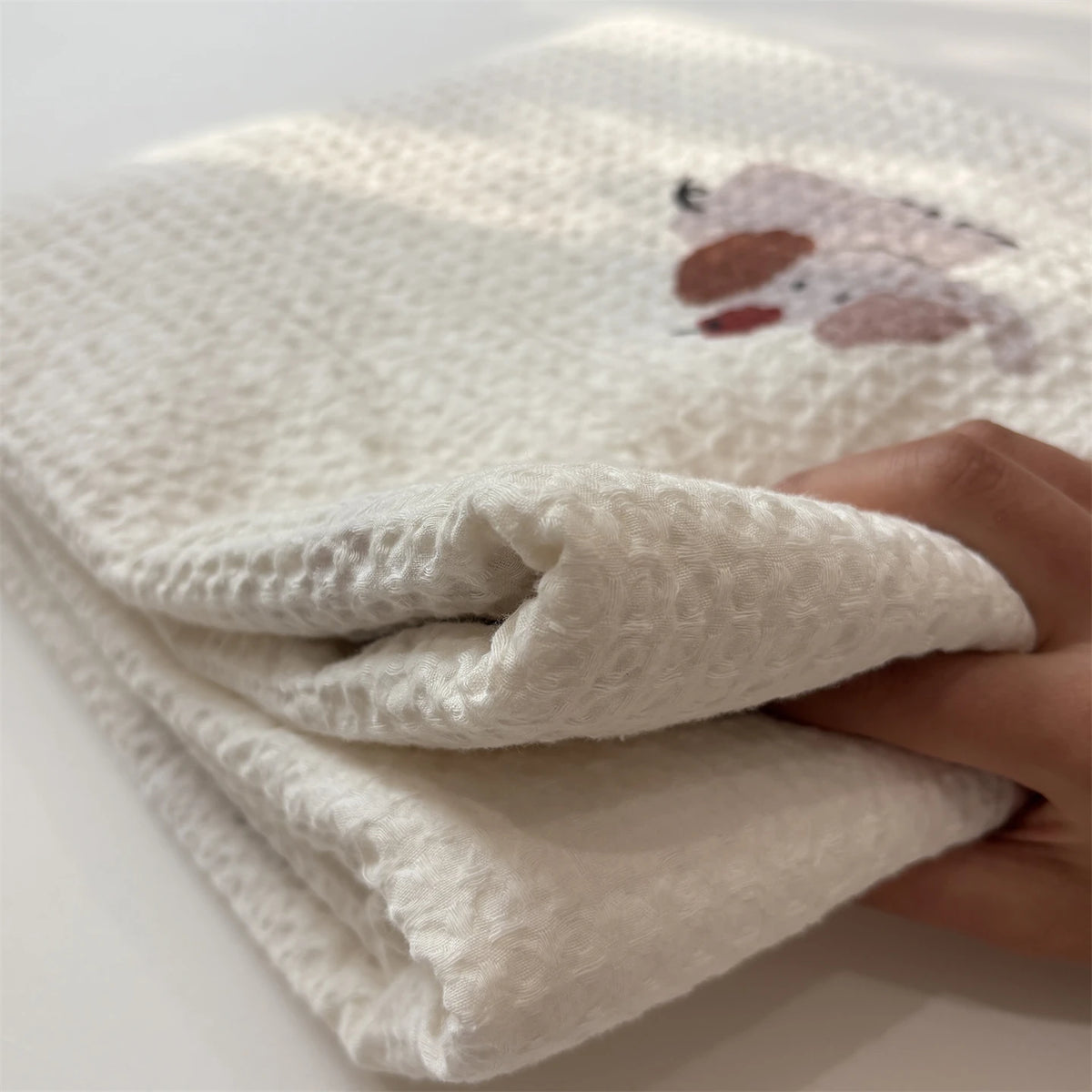 draps lit double blanc motif cœurs ensemble housse drap couverture fixation pastorale confortable 180x200cm