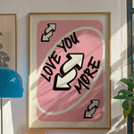 décoration murale moderne toile impression love you more rose plantes frame chambre erotique