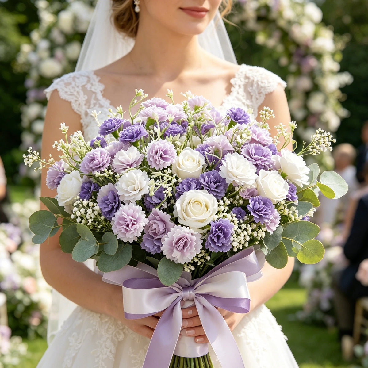 bouquet fleurs artificielles hortensia mariage rose blanc violet orangeintérieur décoration maison élégante