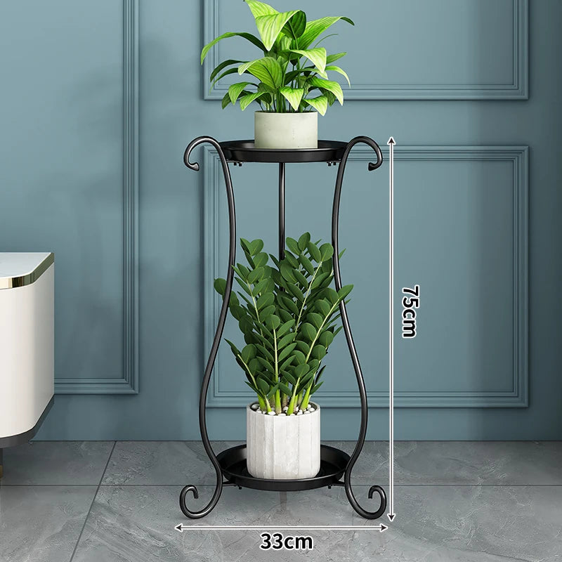 étagères métal or noir blanc plantes intérieur classique moderne autoinstallation multifonctionnels pots