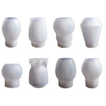mini vases blanc rose pâle gris clair minimaliste moderne silicone