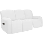 housse canapé inclinable fauteuil polyester lavable moderne élastique gris foncé doux poche rangement summer