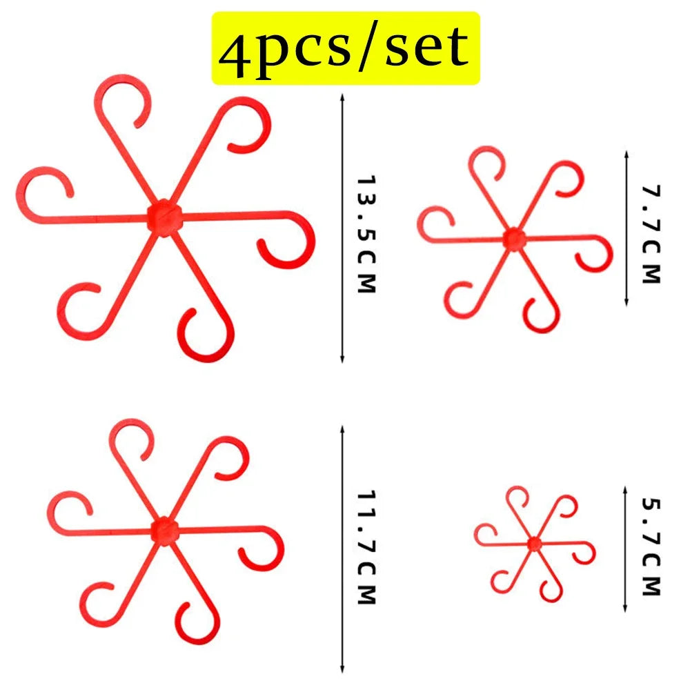 Supports plante intérieure floral moderne vert fixations tailles différentes 20 pièces
