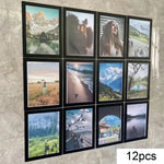 cadres photo modernes adhésifs transparents photos noir a5 a6 mur maison