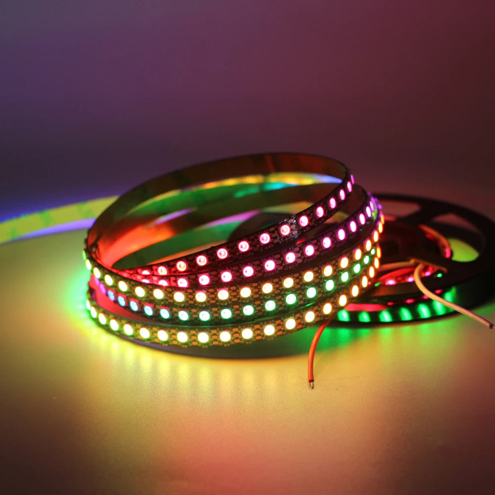 ruban led flexible blanc orange vert rouge bleu points lumineux adhésif connecteurs smd 5v